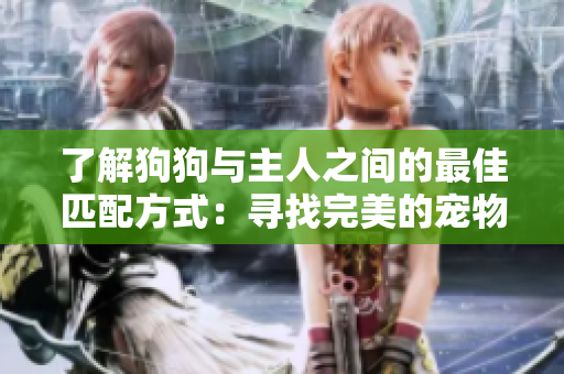 了解狗狗與主人之間的最佳匹配方式：尋找完美的寵物伴侶