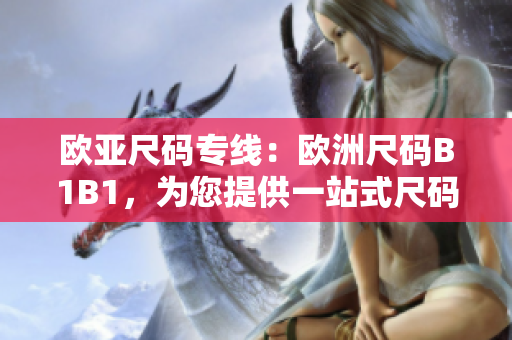 歐亞尺碼專線：歐洲尺碼B1B1，為您提供一站式尺碼解決方案