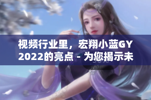 視頻行業(yè)里，宏翔小藍GY2022的亮點 - 為您揭示未來趨勢