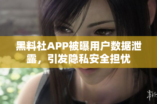 黑料社APP被曝用戶數(shù)據(jù)泄露，引發(fā)隱私安全擔(dān)憂