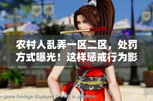 農(nóng)村人亂弄一區(qū)二區(qū)，處罰方式曝光！這樣懲戒行為影響深遠