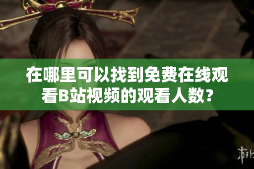 在哪里可以找到免費(fèi)在線(xiàn)觀看B站視頻的觀看人數(shù)？