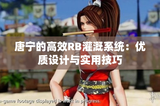 唐寧的高效RB灌溉系統(tǒng)：優(yōu)質(zhì)設(shè)計(jì)與實(shí)用技巧