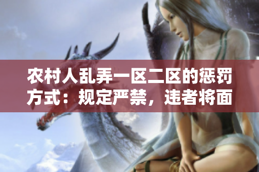 農(nóng)村人亂弄一區(qū)二區(qū)的懲罰方式：規(guī)定嚴(yán)禁，違者將面臨何種處罰？