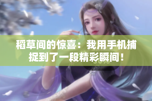 稻草間的驚喜：我用手機捕捉到了一段精彩瞬間！