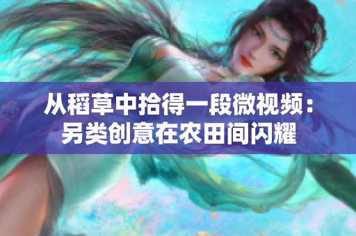 從稻草中拾得一段微視頻：另類創(chuàng)意在農(nóng)田間閃耀