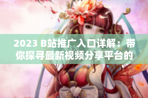 2023 B站推廣入口詳解：帶你探尋最新視頻分享平臺的發(fā)展趨勢