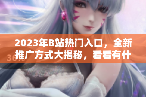 2023年B站熱門入口，全新推廣方式大揭秘，看看有什么不同