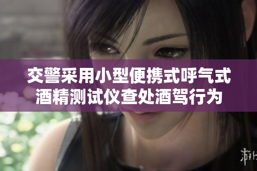 交警采用小型便攜式呼氣式酒精測(cè)試儀查處酒駕行為