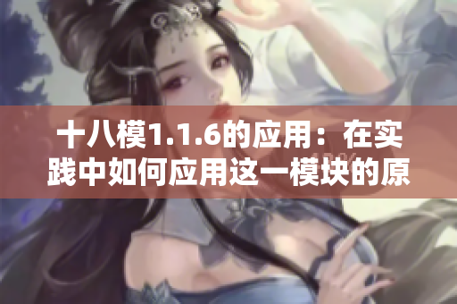 十八模1.1.6的應用：在實踐中如何應用這一模塊的原則
