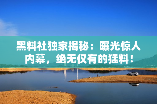 黑料社獨家揭秘：曝光驚人內(nèi)幕，絕無僅有的猛料！