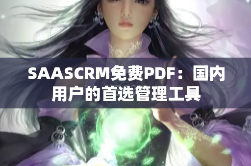 SAASCRM免費(fèi)PDF：國內(nèi)用戶的首選管理工具