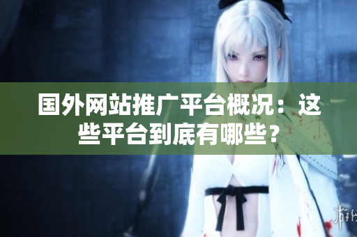 國(guó)外網(wǎng)站推廣平臺(tái)概況：這些平臺(tái)到底有哪些？