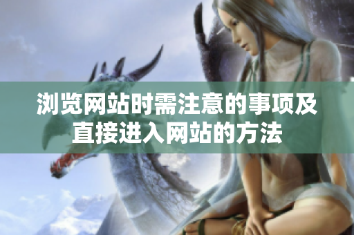 瀏覽網(wǎng)站時需注意的事項及直接進(jìn)入網(wǎng)站的方法