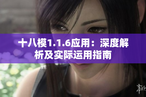 十八模1.1.6應(yīng)用：深度解析及實(shí)際運(yùn)用指南