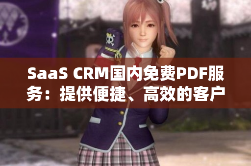 SaaS CRM國內(nèi)免費PDF服務(wù)：提供便捷、高效的客戶關(guān)系管理解決方案